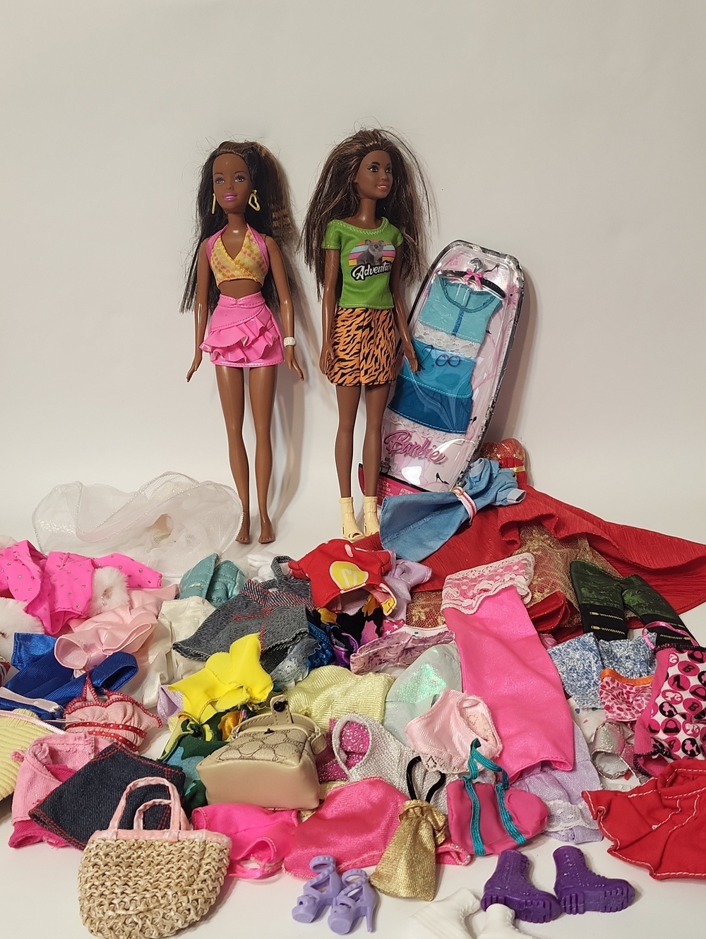 African American Barbie Set with Clothes